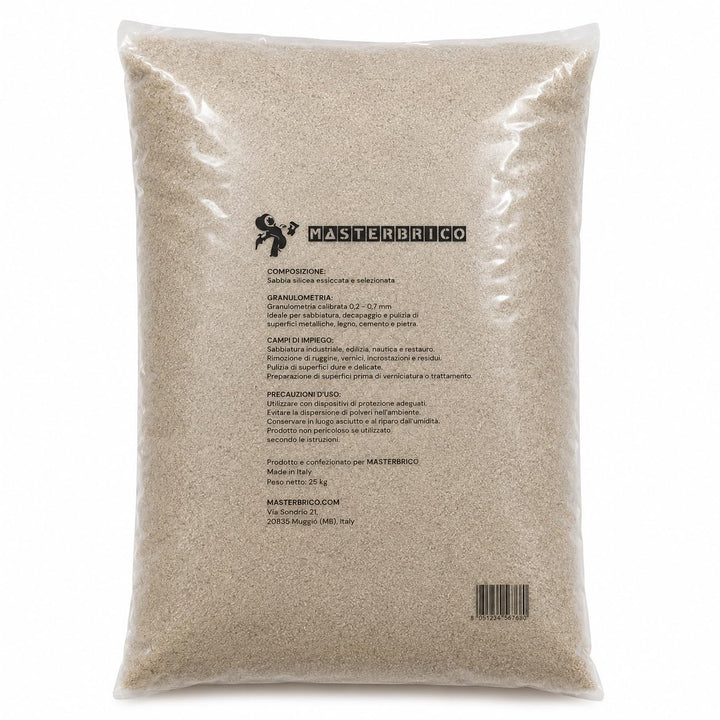 Sand für Sandstrahler, Sandstrahler, Vaga, 0,3 – 1,00 mm, 25 kg Säcke zum Sandstrahlen von Holz, Eis