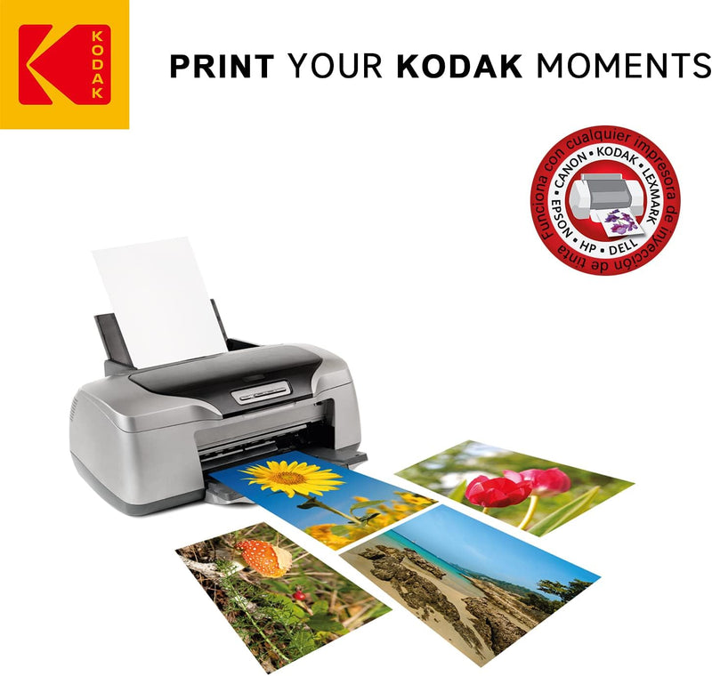 KODAK Premium Inkjet 200gsm A4 Hochglänzend Fotopapier DIN, 210MM*297MM,200 g/m², 50 Blatt, Fotokart