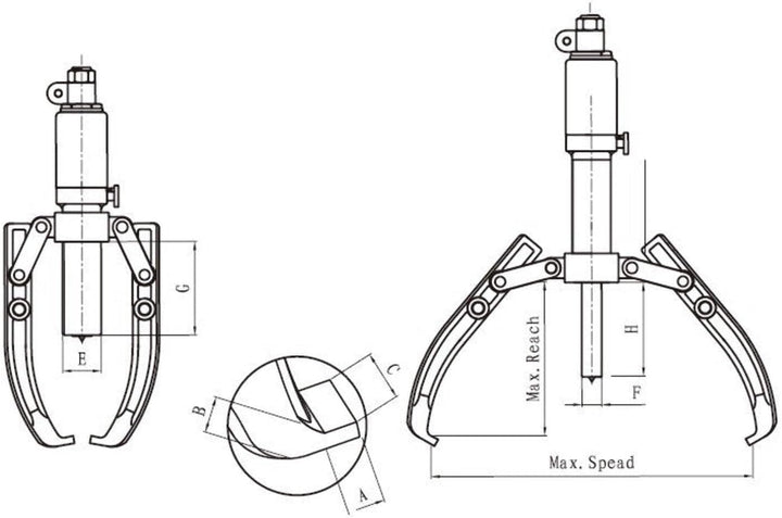HYDRAULISCHER RADNABENABZIEHER 5 T (L-5)