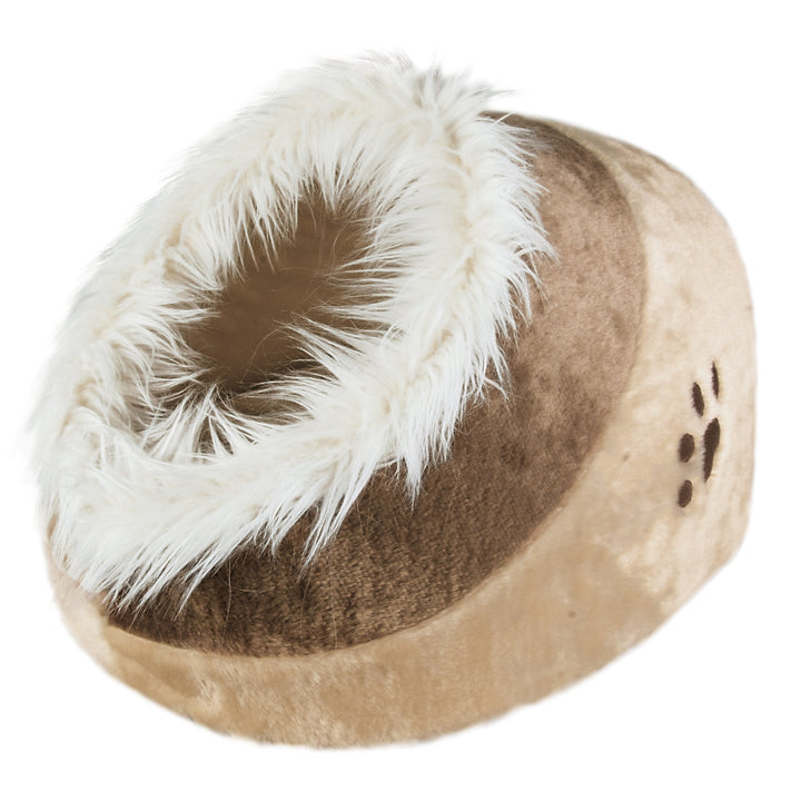TRIXIE Pet Products Minou Cuddly Cat Bed Pet Products Minou Katzenbett 36281 medium beige / braun L