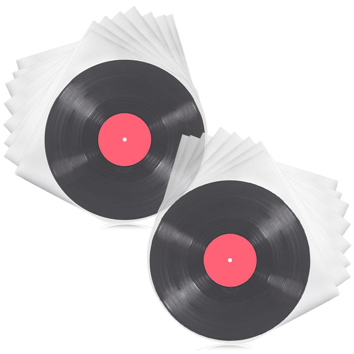 BUOSHUO 50 Stück Schallplatten-Innenhüllen 12 Zoll Antistatisch | Premium HDPE 50 Mikron für Lorde/K