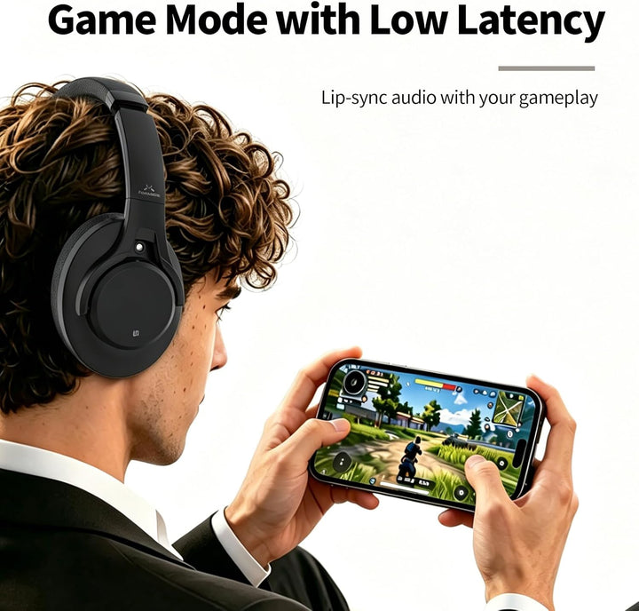 SoundMAGIC P58BT ANC Over Ear Hybrid Active Noise Cancelling Bluetooth Kopfhörer mit CVC Rauschunter