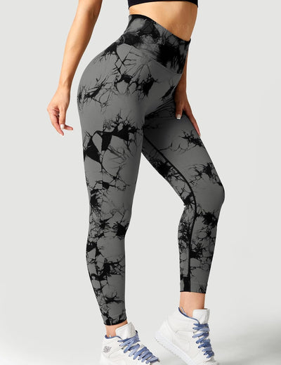 ZAAYO Damen Gym Leggings Sport Booty Scrunch Butt High Waist Seamless Yoga Hosen # A Scrunch Schwarz