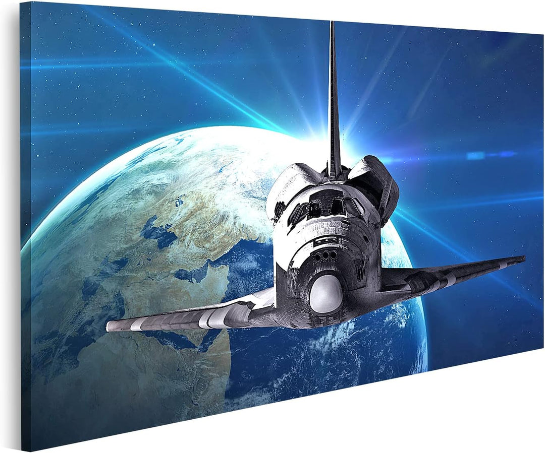 islandburner Bild auf Leinwand Raumfähre Auf Einer Mission Im Weltall Bilder Wandbilder Poster Leinw