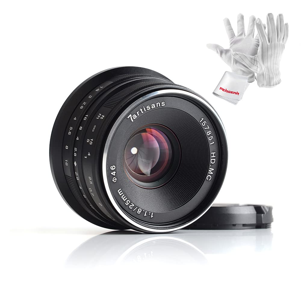 7artisans 25mm F1.8 Manueller Fokus Prime Fixiertes Objektiv für Olympus Micro Four Thirds MFT m4/3