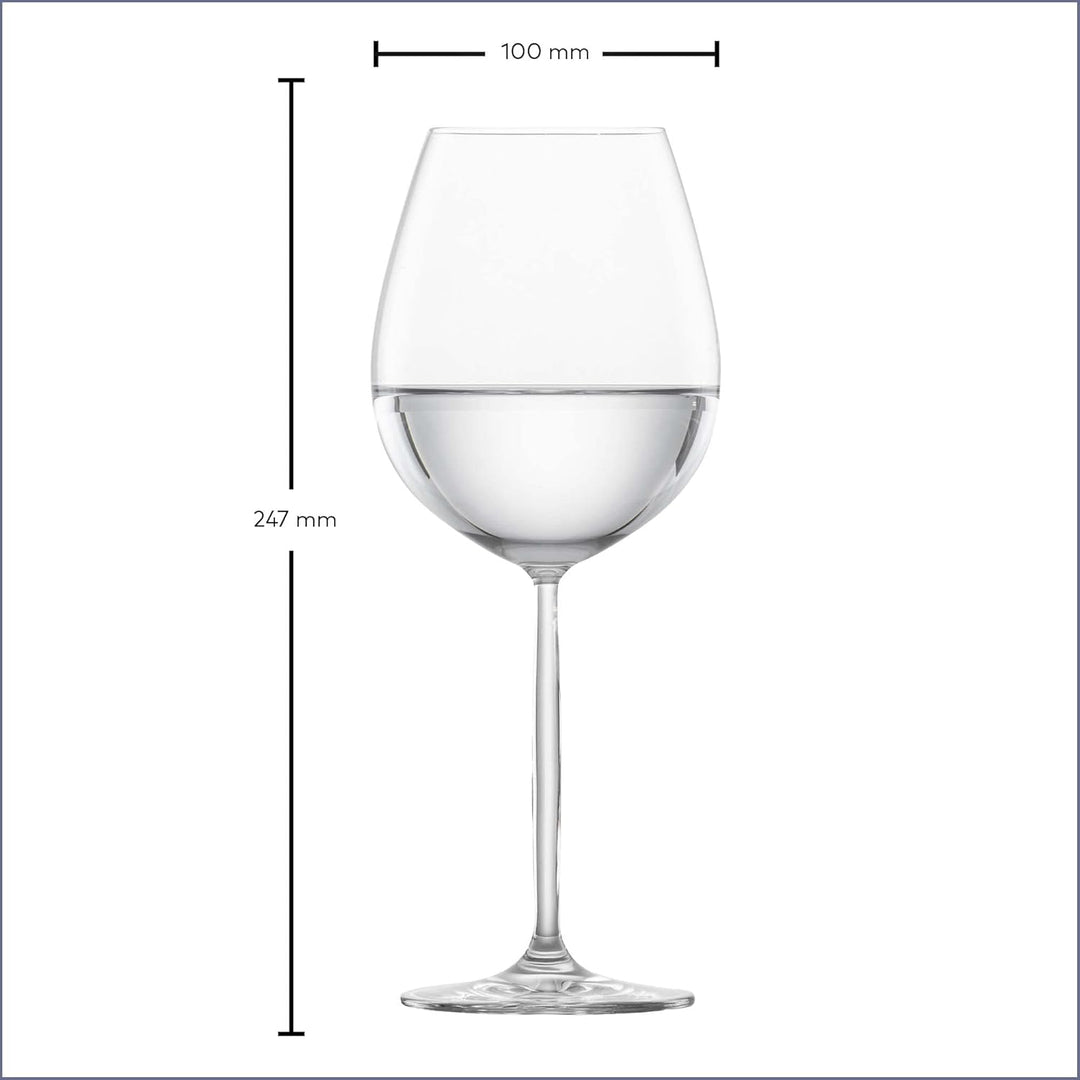 Schott Zwiesel Rotweinglas Muse (4er-Set), klassische Kristallgläser für Rotwein oder Wasser, spülma