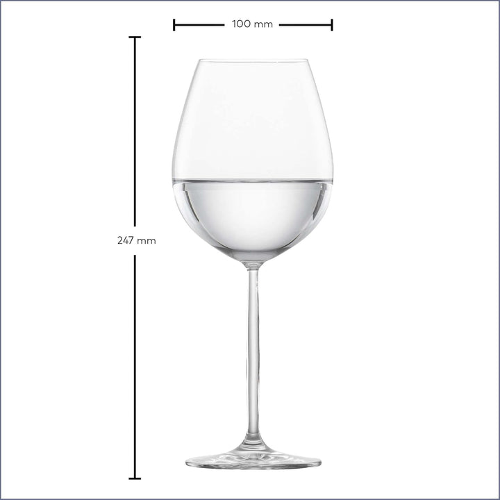 Schott Zwiesel Rotweinglas Muse (4er-Set), klassische Kristallgläser für Rotwein oder Wasser, spülma