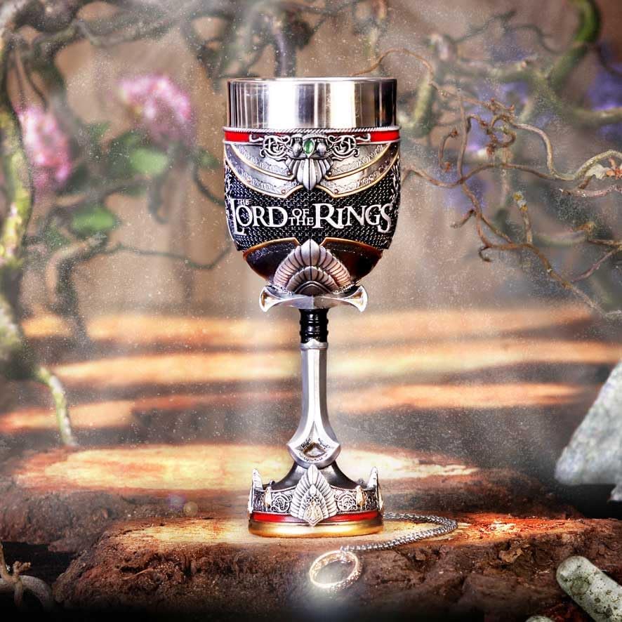 Nemesis Now Offizielles Lizenzprodukt Herr der Ringe Aragorn Kelch, 500 milliliters , Silber, 19,5 c