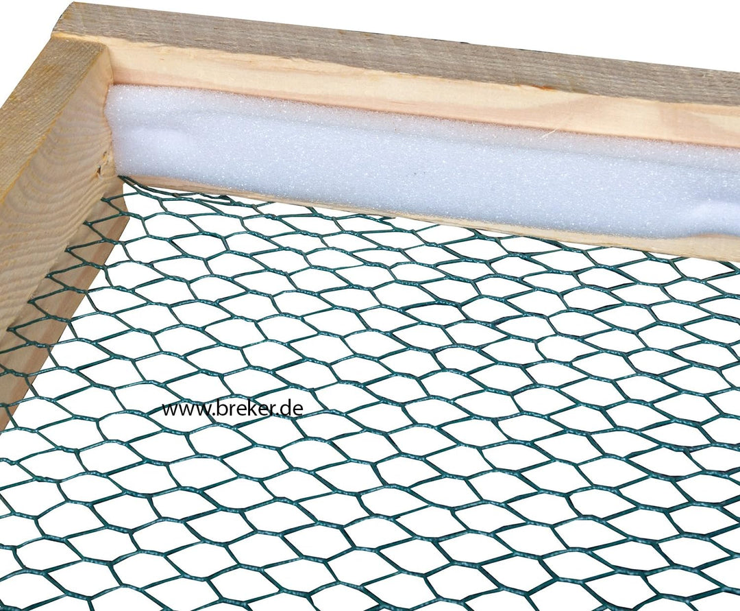 Legenest für Hühner 3er – gerade Unterteil-Variante | Abrollnest aus Holz mit Nestmatten & Auffangwa