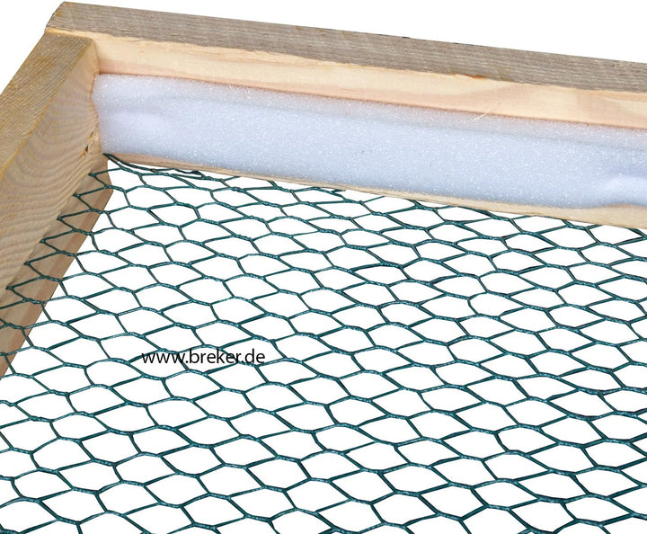 Legenest für Hühner 3er – gerade Unterteil-Variante | Abrollnest aus Holz mit Nestmatten & Auffangwa