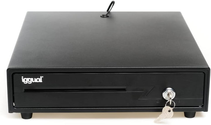 iggual - Geldkassette Abschliessbar IRON - 10 | Kassenschublade mit automatischer oder manueller Öff