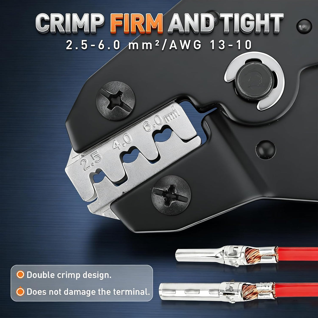 Solar Crimpzange Set für 2.5/4/6mm² Pv Kabel,12 Paar Pv Stecker Und Kabelstecker,1x Crimpzange,Wasse