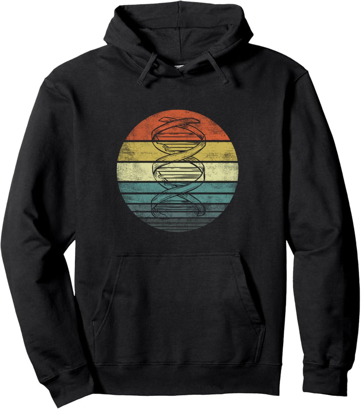 DNA Genetics Gifts Retro Sonnenuntergang Wissenschaft Biologie Genealogie Pullover Hoodie