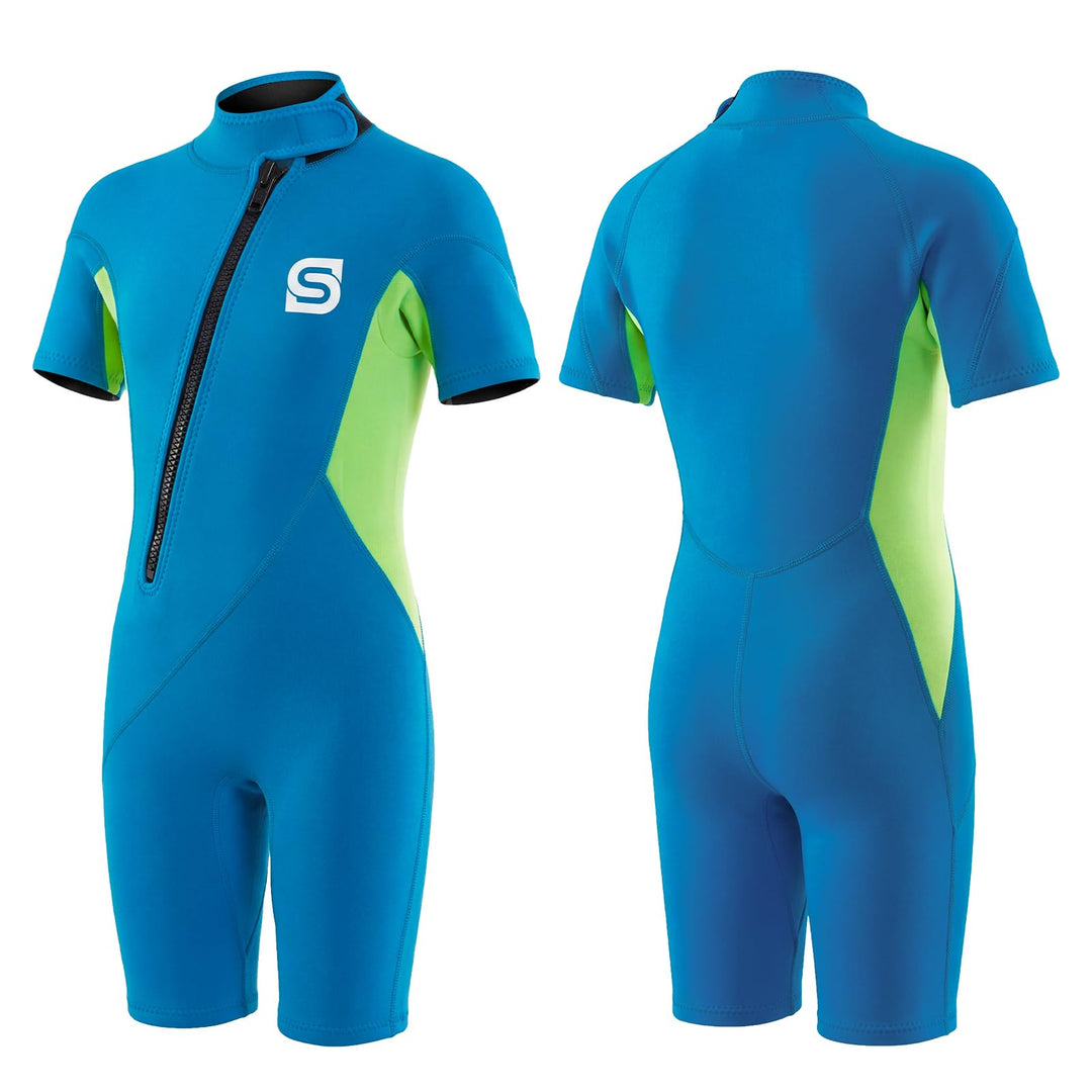 Neoprenanzug Kinder，2MM Neopren Shorty Wärmender Badeanzüge für Mädchen Jungen Thermal Taucheranzug