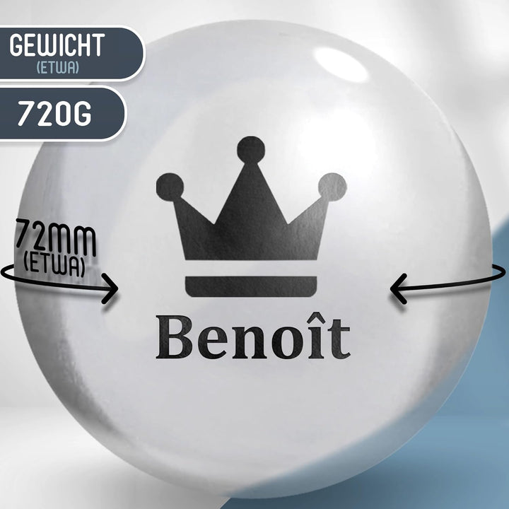 KDO MAGIC - Boccia Kugeln personalisiert - 3 Kugeln 720g - Pétanque - Kostenlose Tasche - Geschenkid