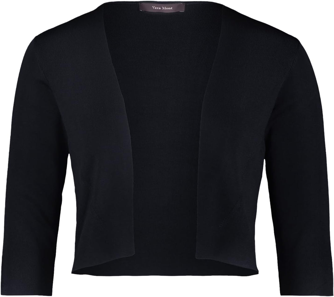 Vera Mont Damen Strickbolero Langarm S Schwarz, S Schwarz
