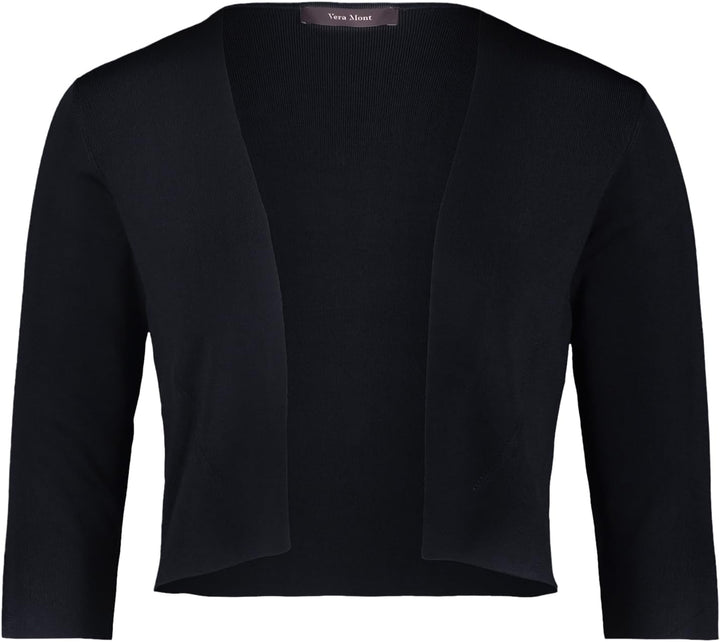 Vera Mont Damen Strickbolero Langarm S Schwarz, S Schwarz