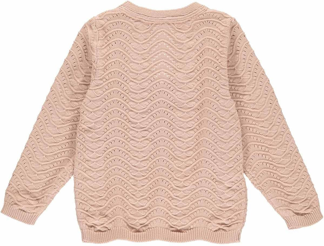 müsli Mädchen Knit Needle Out Cardigan Sweater 104 Spa Rose, 104 Spa Rose