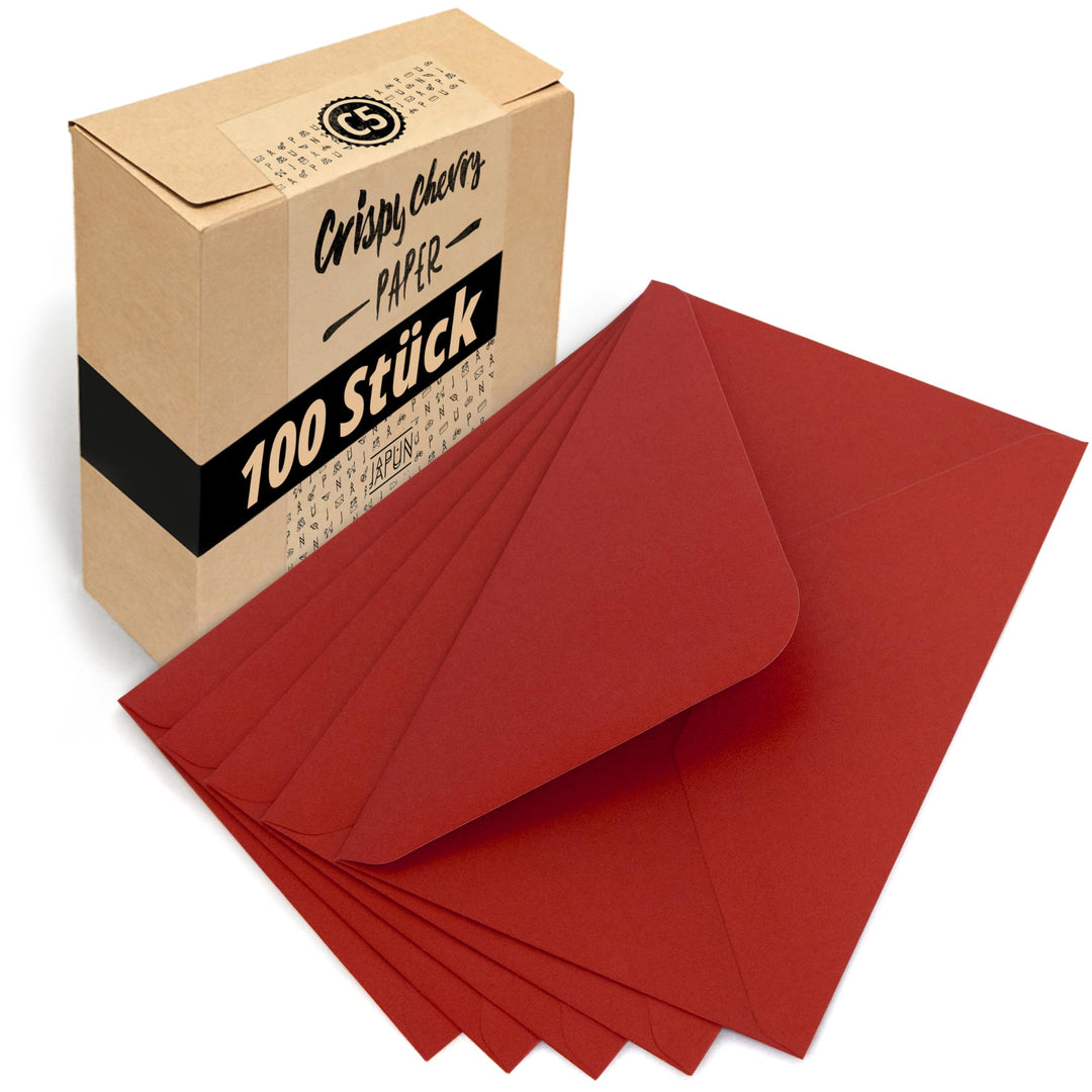 Japun – Briefumschläge (100 Stück) aus Papier, Kuvert, Umschlag ohne Fenster - DIN C5-220 x 156 mm -