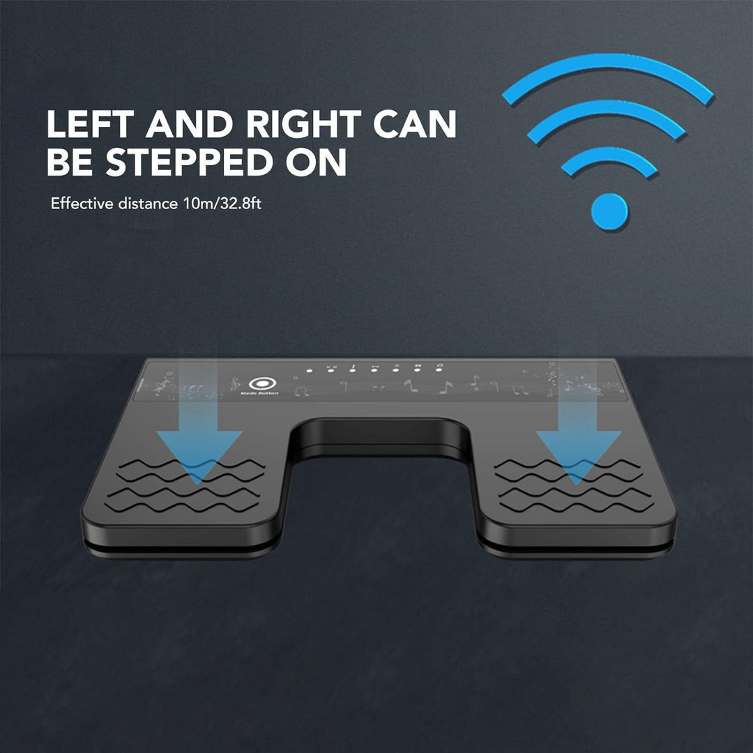 Kabelloses Seitenwender Pedal, Bluetooth Silent Fusspedal Seitenwender, Wiederaufladbarer Noten Seit