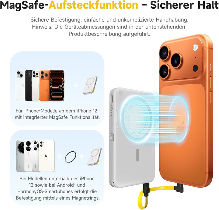 7RYMS Qshot V2 Kabelgebundener Selfie-Monitor für iPhone 17/16 & Android, Magnetischer Smartphone Mo
