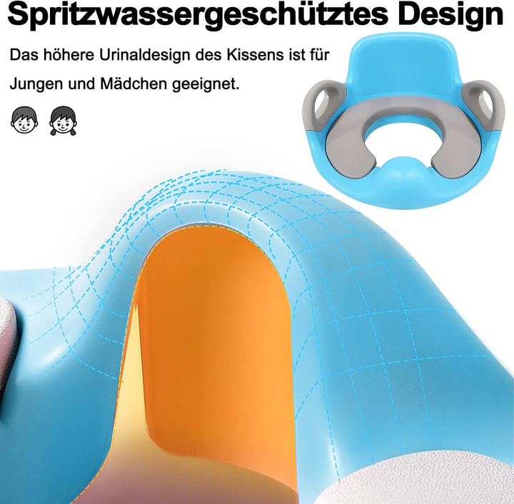 Kinder Toilettensitz WC-Sitz Töpfchen Training Sitze Kloaufsatz, Blau, Blau