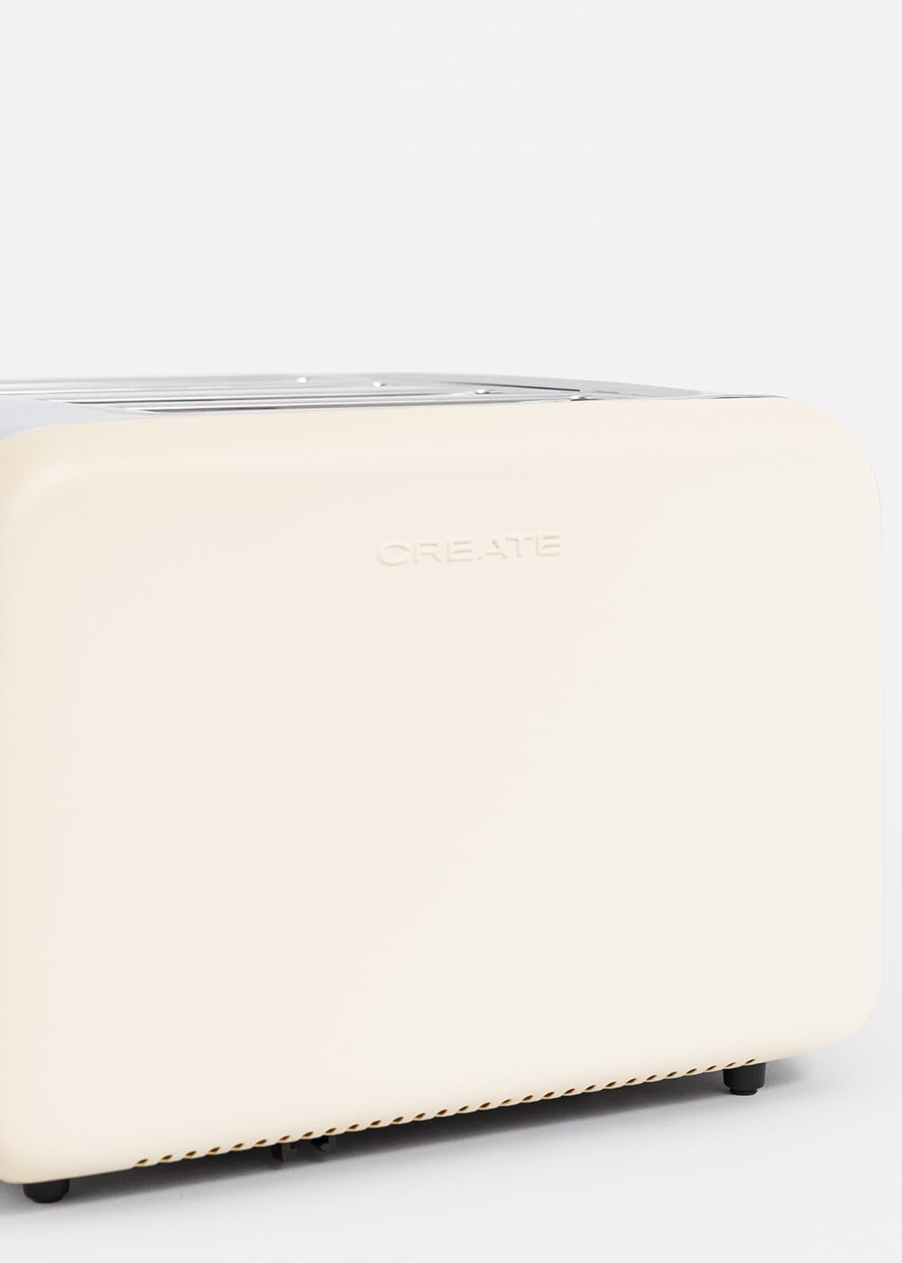 CREATE/TOAST RETRO DOUBLE/Toaster für breite Scheiben Cremeweiss/Krümelfach, 6 Leistungsstufen, Ther