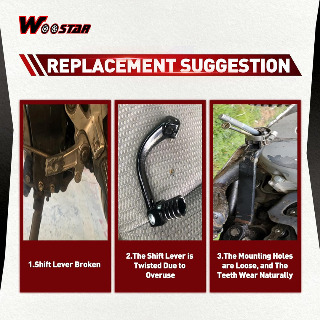 WOOSTAR 2" Klappbarer Schalthebel Ersatz für 50ccm 70ccm 90ccm 110ccm 125ccm Dirt Pitbike (Blauer Ko