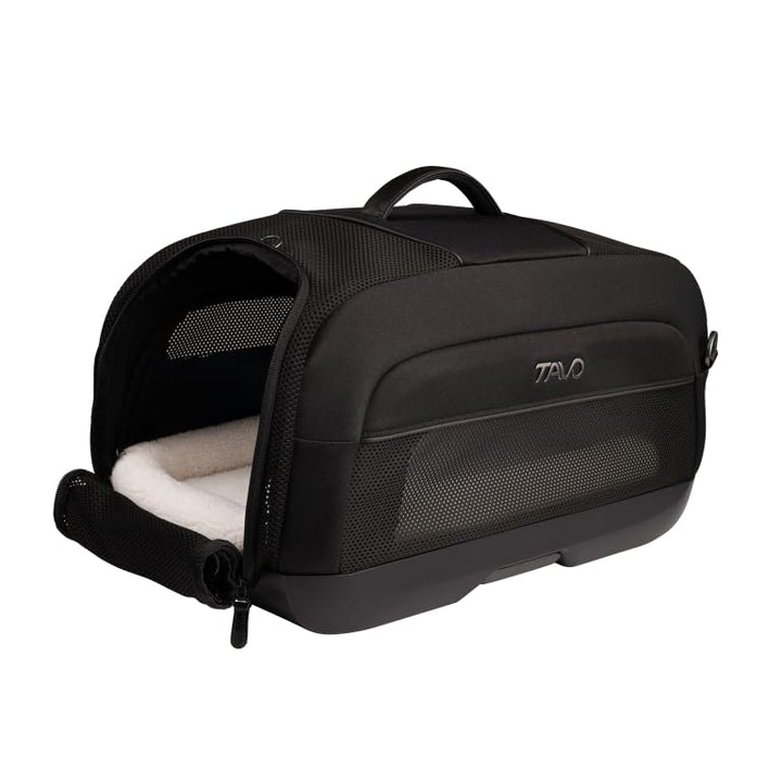Tavo Dupree I Katzenbox, Flugzeug‑konform, ISOFIX, Für Hunde &amp; Katzen schwarz, schwarz