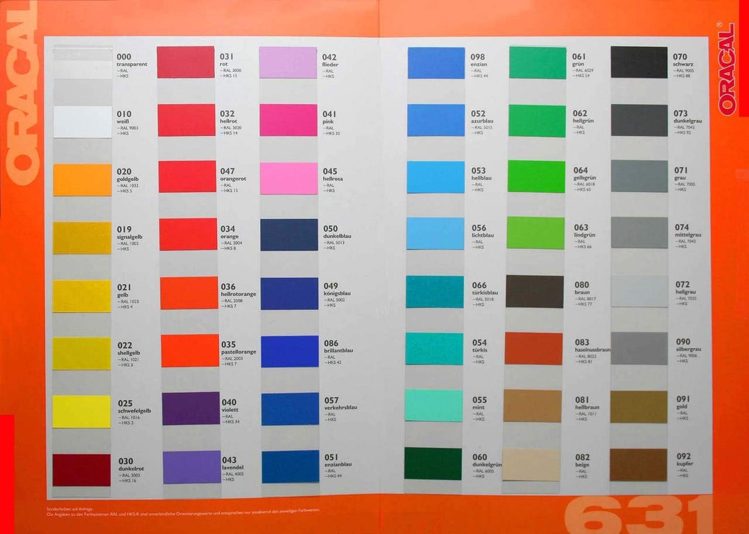 Orafol - Oracal 631 - 31cm Rolle - 25m (Laufmeter) - Mint / matt, A26oracal - 631 - 25m - 31cm - 22