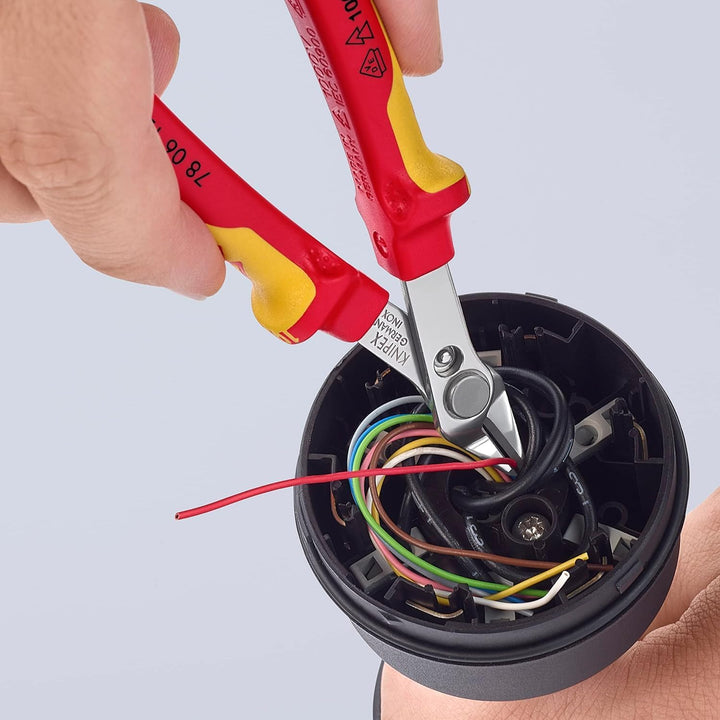 KNIPEX Electronic Super Knips Elektronik-Seitenschneider, 125 mm, VDE, weicher Draht(Kupfer) bis 1,6