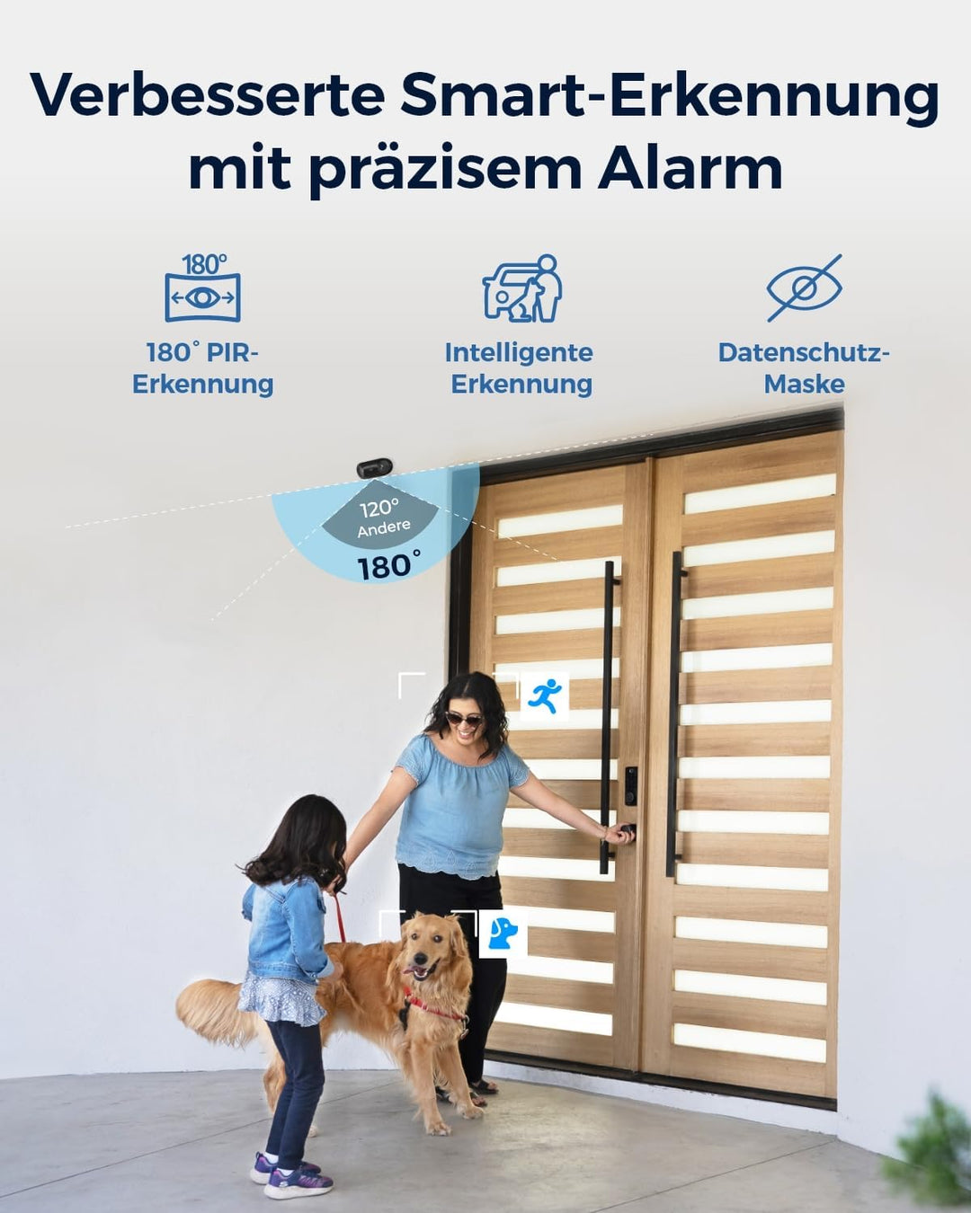 Reolink Argus 4 Pro Solar Überwachungskamera Aussen Akku, 4K ColorX-Nachtsicht, 180°-Weitwinkel, Wi-