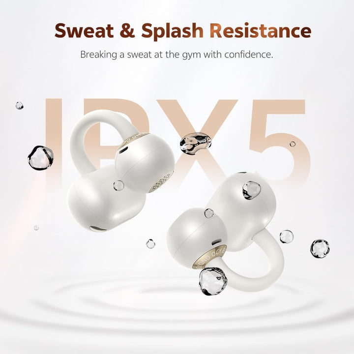 QCY Crossky C50 Open Ear Kopfhör,Clip on kopfhörer kabellos Bluetooth,Kraftvoller Bass,Geräuschunter