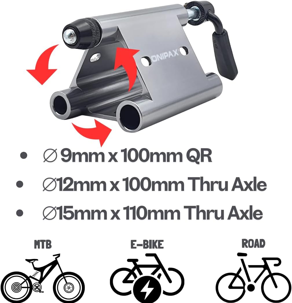 ONIPAX Triangle Bike Fork Mount Hitch Rack (Grau, 100 mm mit Quick Release) grau 100mm with Quick Re