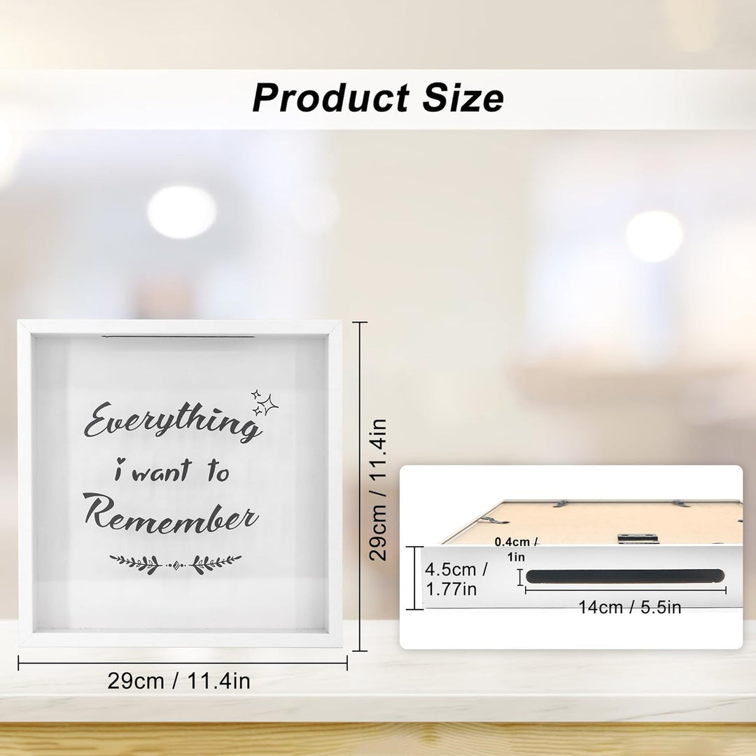 FramePro 30x30 3D Bilderrahmen Schattenbox mit Glasscheibe Ticketstummel Reise Abenteuer Archivbox R