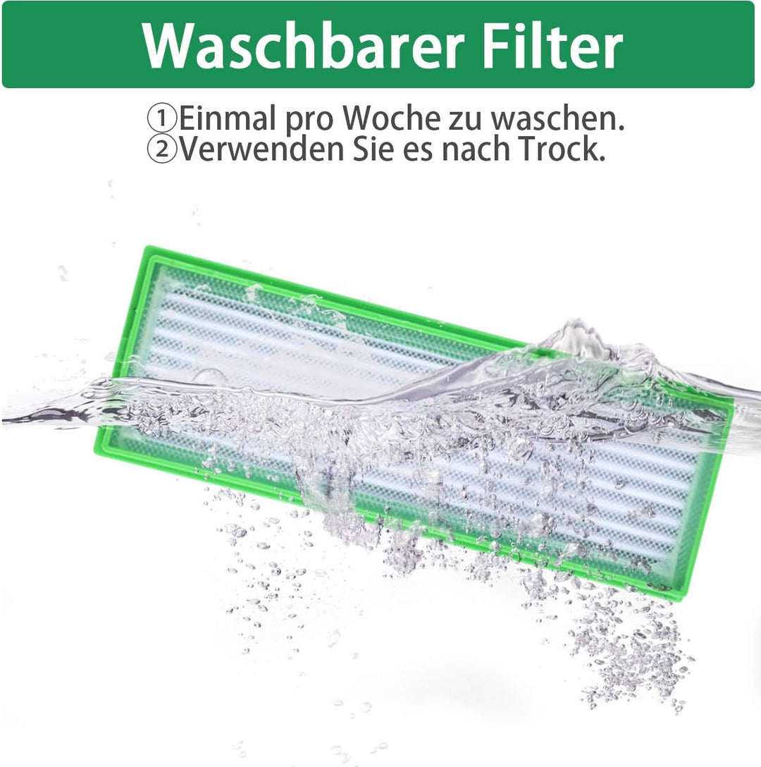 9 Stück Zubehör für Vorwerk Kobold VR200 VR300 Saugroboter - Ersatzteile 4 HEPA Allergiefilter, 4 Se