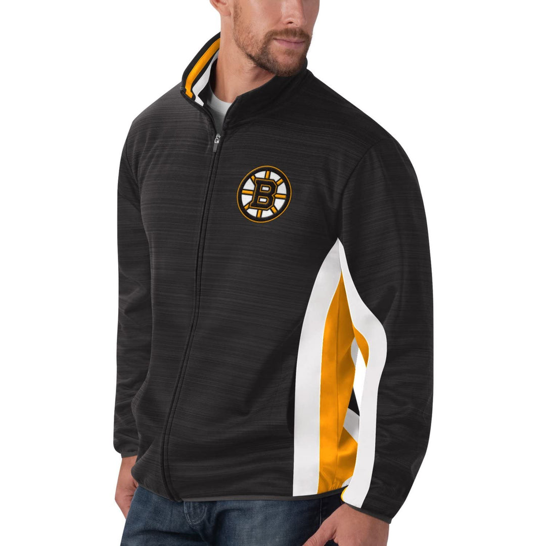 G-III Boston Bruins Power Forward NHL Track Jacket Schwarz XL Schwarz, XL Schwarz