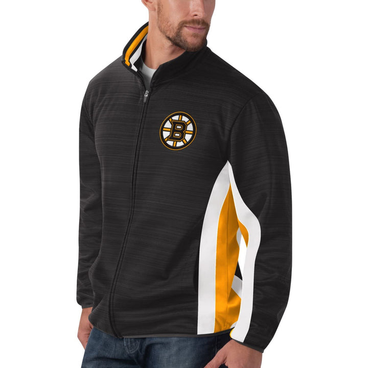 G-III Boston Bruins Power Forward NHL Track Jacket Schwarz L Schwarz, L Schwarz