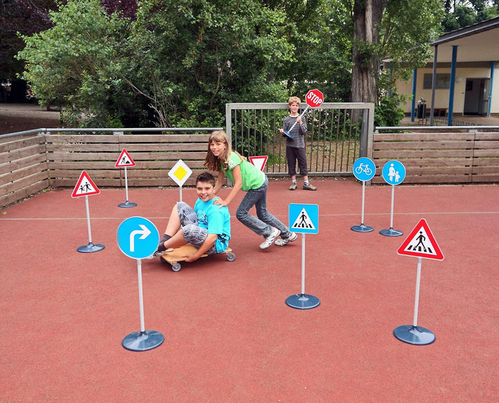 Betzold Grosse Verkehrsschilder, 10 Stück - ideal für Übungen im Strassenverkehr NoColor, NoColor