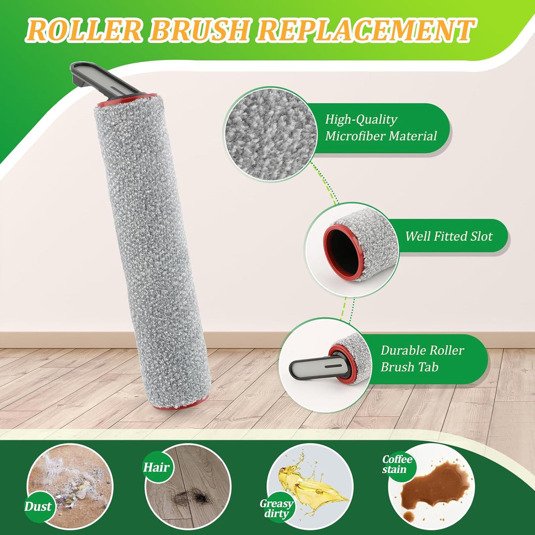 2 Bürstenrollen 4 Filter Ersatzteile für Dreame H15 Pro / H15 Mix / H12 Pro FlexReach Bürstenrollen/