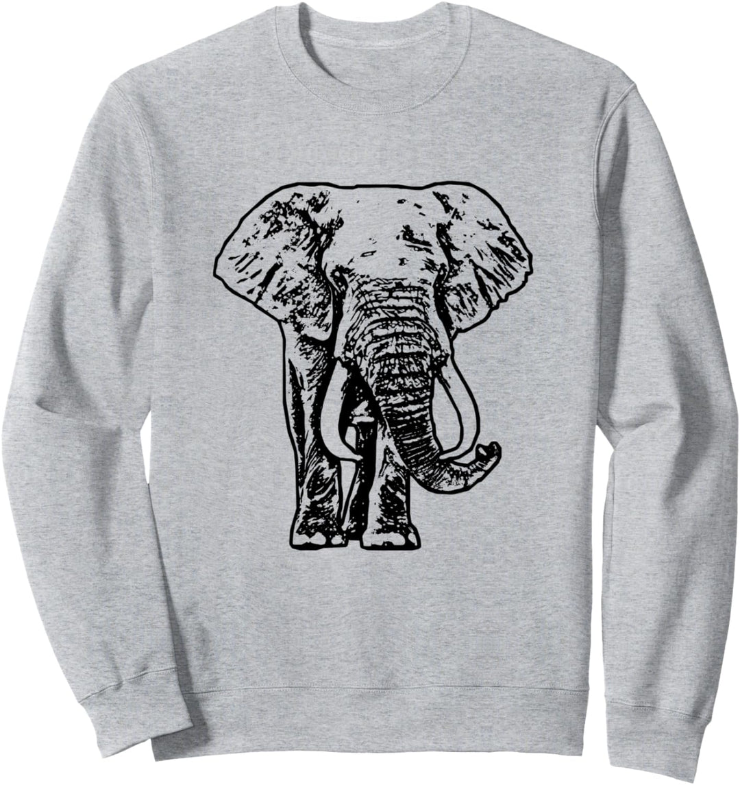 Elefanten Motiv Elefant Tiermotiv Wildtiere Tiere Afrika Sweatshirt