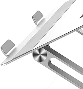 Konsol Laptopständer, Faltbarer Laptop-Riser, verstellbare Winkel, Aluminium leicht und langlebig, L
