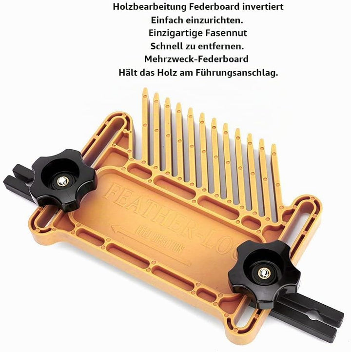 Featherboard, Extended Adjustable Woodworking Board, für Tischkreissägen Holzbearbeitung(Square Boar