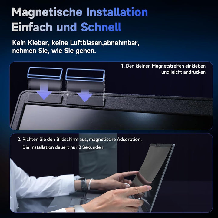 Magnetischer Laptop Sichtschutz für 14 Zoll Seitenverhältnis 16:10 Computer Bildschirm, 14" Abnehmba