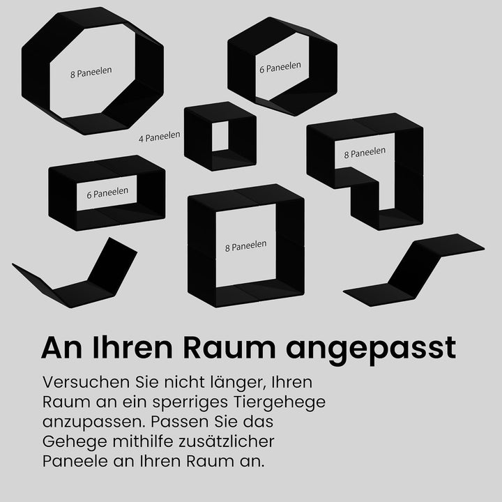 Iris Ohyama, Welpenauslauf / Hundelaufstall, Tür mit 2 Riegel, Clips für einfache Montage und Demont