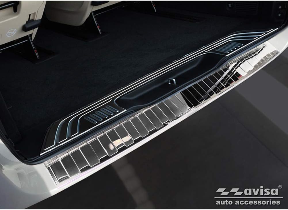 Avisa Chrom Edelstahl Heckstossstangenschutz kompatibel mit Mercedes Vito/V-Klasse 2014-2019 & Facel