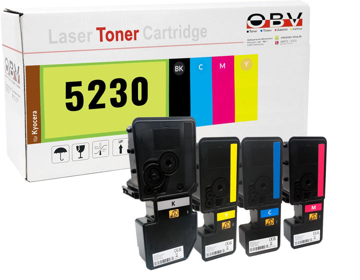 OBV kompatibler Toner als Ersatz für Kyocera TK-5230 K/C/M/Y für Kyocera Ecosys M5521cdn M5521cdw P5