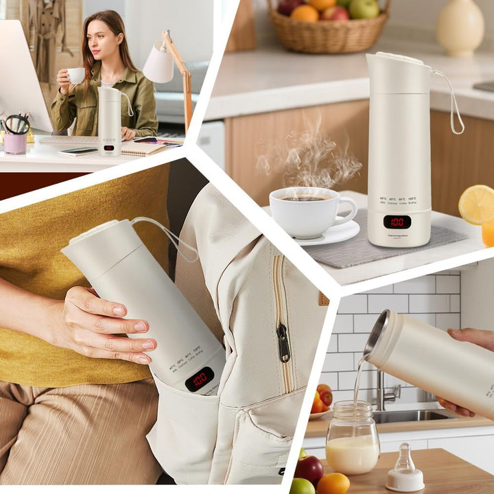 Kleiner Tragbarer Wasserkocher, Tragbarer Elektrischer Wasserkocher, 5 in 1 Mini-Wasser-kocher & Min