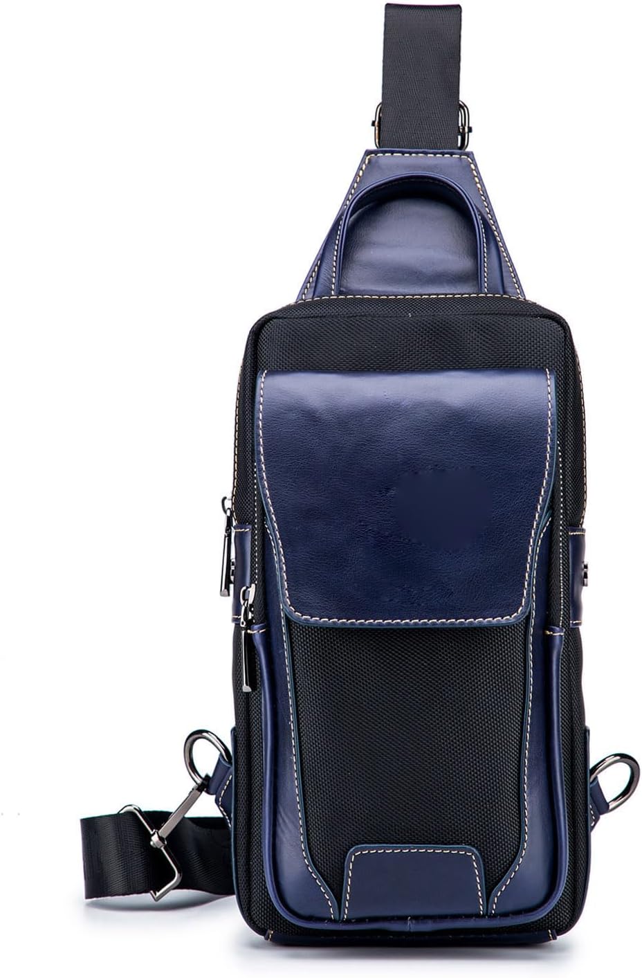 FANDARE Retro Brusttasche Herren Leder Umhängetasche Männerhandtasche Sling Bag Schultertasche Herre