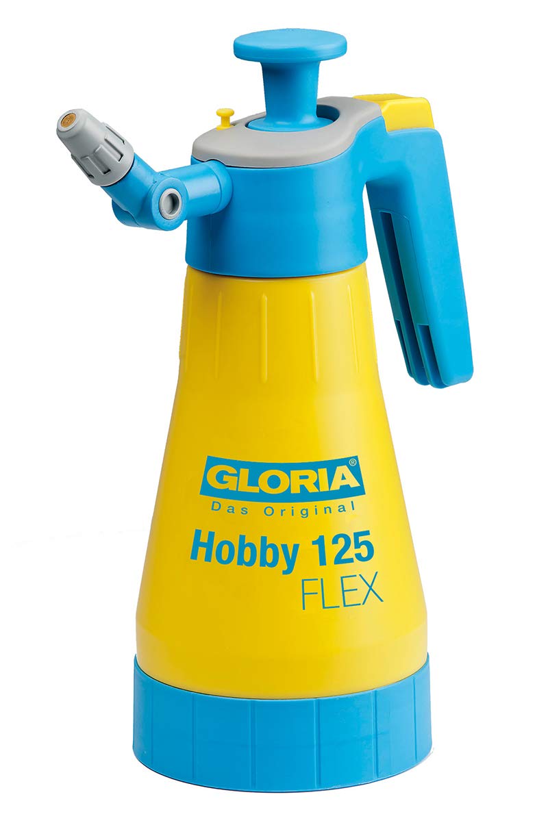 GLORIA Drucksprüher Hobby 125 FLEX | 1,25 L Sprühflasche | Gartenspritze/Handsprüher mit flexibler L